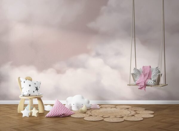Pink sky with Clouds