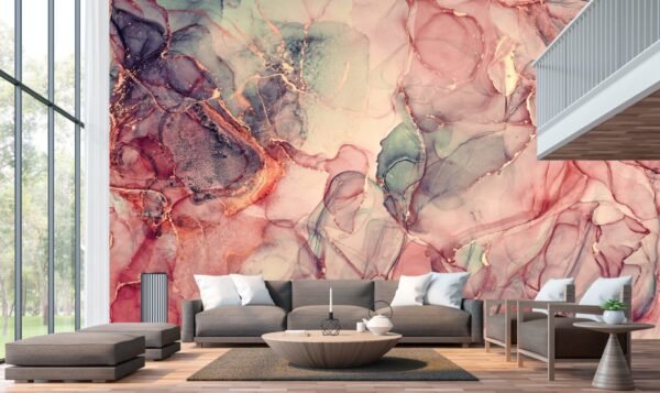 Orange Pink Marble