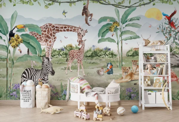 Giraffes in Jungle