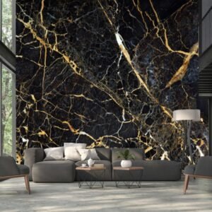 Black Marble with Gold lines